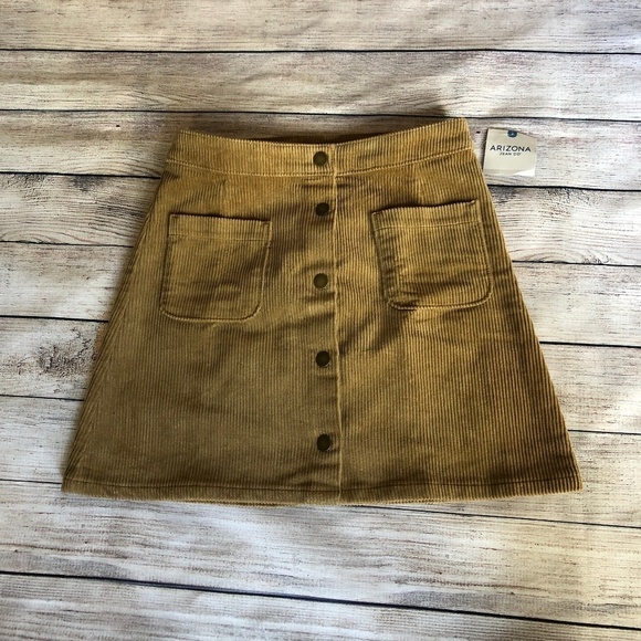 NWT Dark Tan Arizona Corduroy Skirt Size 3 - Picture 1 of 3
